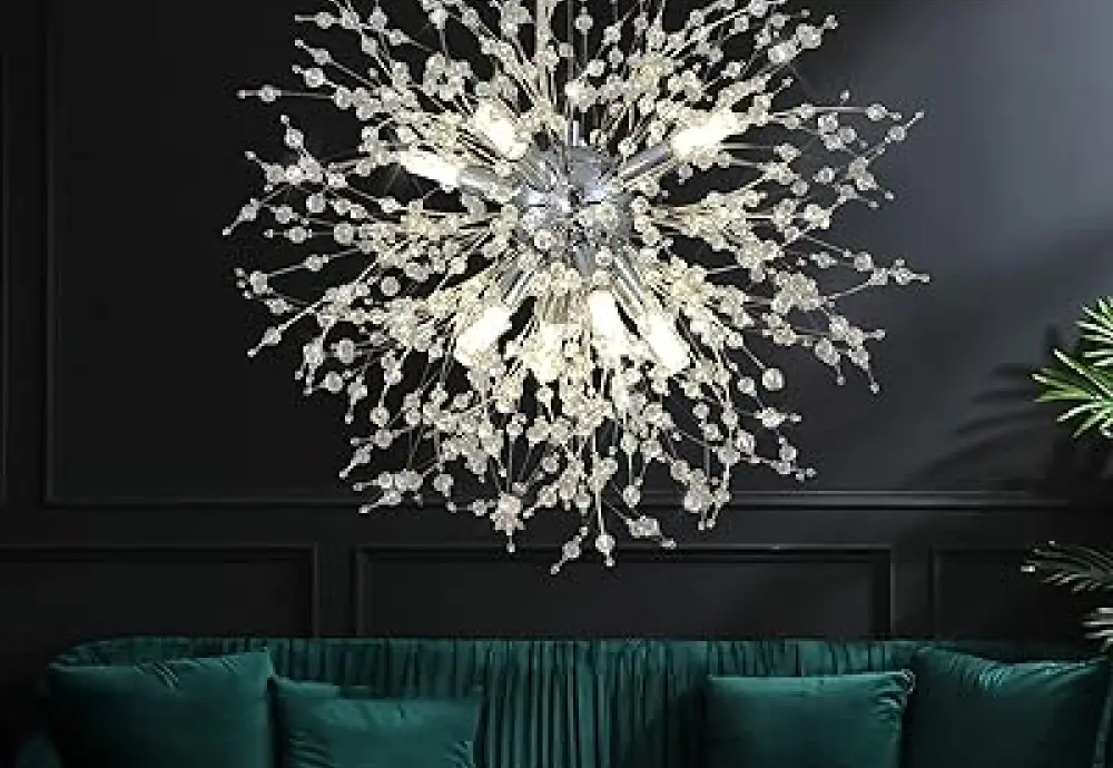 globe crystal chandelier