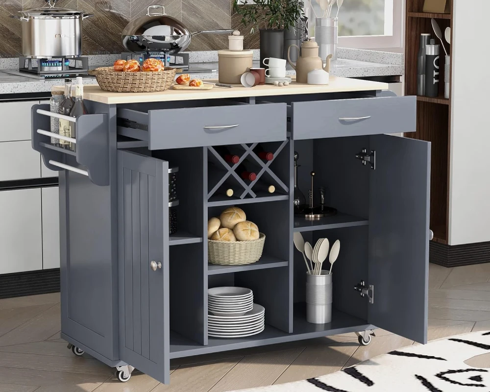 portable kitchen island on wheels