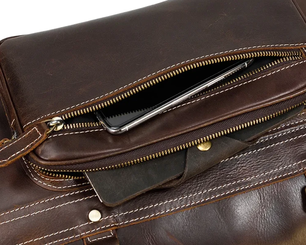 leather carry-on bag